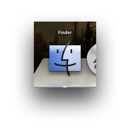 a screen shot of the Finder icon in the Dock