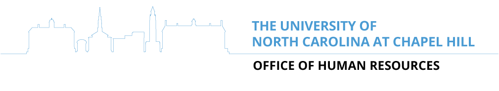 Logo header reading the University of North Carolina at Chapel Hill Office of Human Resources